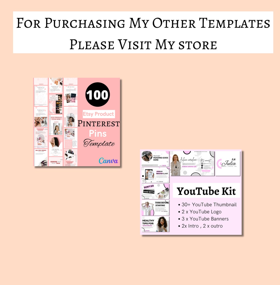 Etsy Shop Success Kit Canva Template Etsy Shop Logo Etsy Etsy
