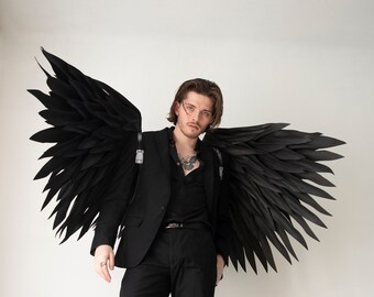 Large Black Wings  Cosplay Costume