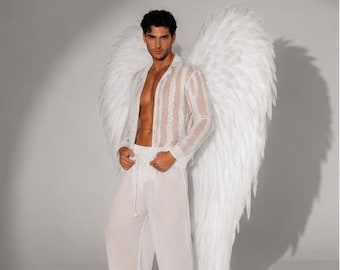 Large White Angel Wings , Isolon Costume Wings, Wearable Angel Wings Backpack, Wedding Wings, Photoshoot Wings, Stage Performance Prop