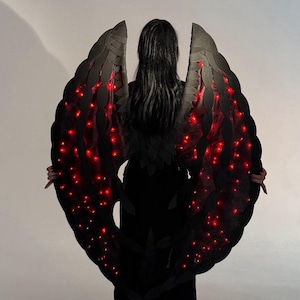 Dragon cosplay lighted wings, devil wings, Halloween cosplay, women halloween costume, halloween decor, lighted demon costume, demon wings