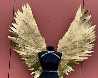 Gold angel wings for a foto shoot, Gold giant angel wings costume, Choice size