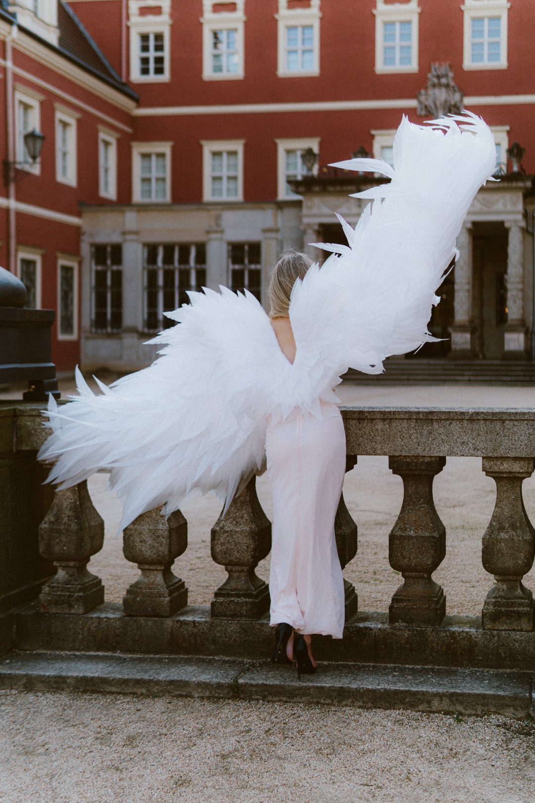 White Isolon Angel Wings Costume, Festival Rave Outfit, Statement ...