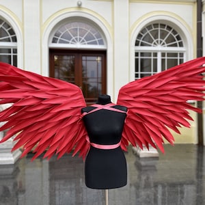 Angel red wings, bird wings, demon wings, cosplay wings, dance costume, wings for cosplay photoshoot, wings for perfomances, photo props
