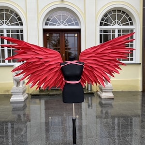 Ailes d&#39;ange rouges pour une séance photo, couleur et taille au choix