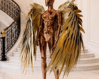 Golden Angel Cosplay Wings Festival Outfit