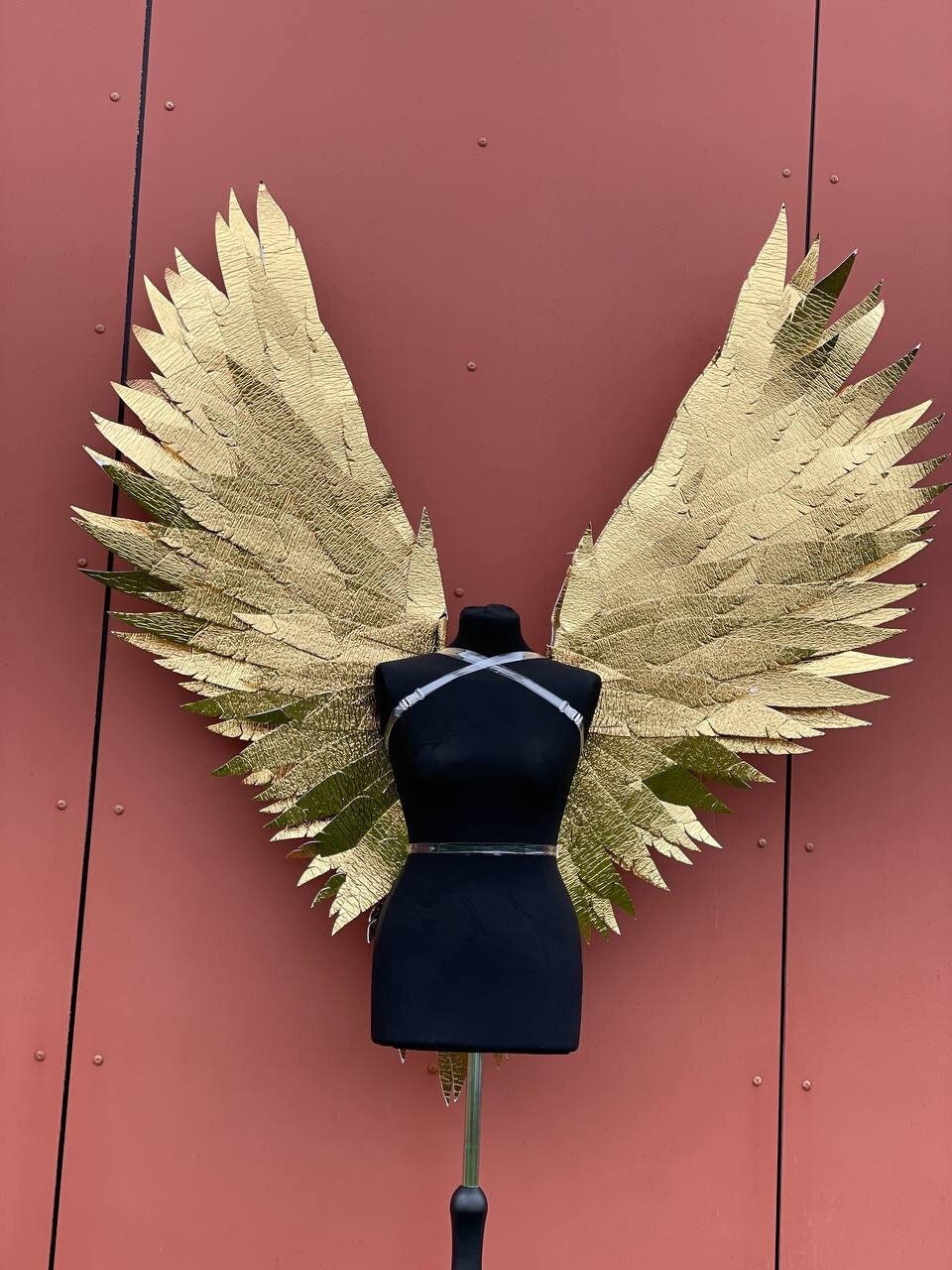 Gold Angel Wings Costume for a Foto Shoot Choice Size image