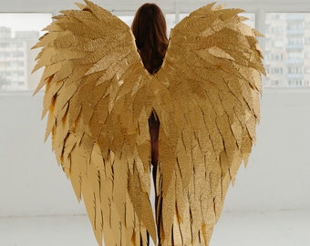 Phoenix wings , golden bird wings , golden wings , shiny wings , Gold wings costume