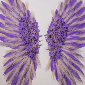 Flower wings for the wall decor, purple angel wings, wall decor angel wings, color wings decor, angel wings for wall decoration, angel wings