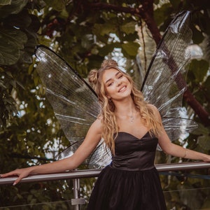 Asas de fada preta, asas de borboleta, adereço fotográfico, asas de fada de borboleta preta, fantasia de borboleta para menina, asas de fada renascentista adulto