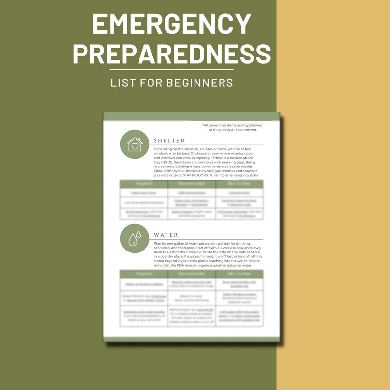 Simple Beginners Emergency Preparedness List, Userfriendly Guide