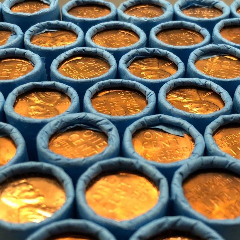 Uncirculated Wheat Penny Roll UNSEARCHED Red & Red/brown Etsy