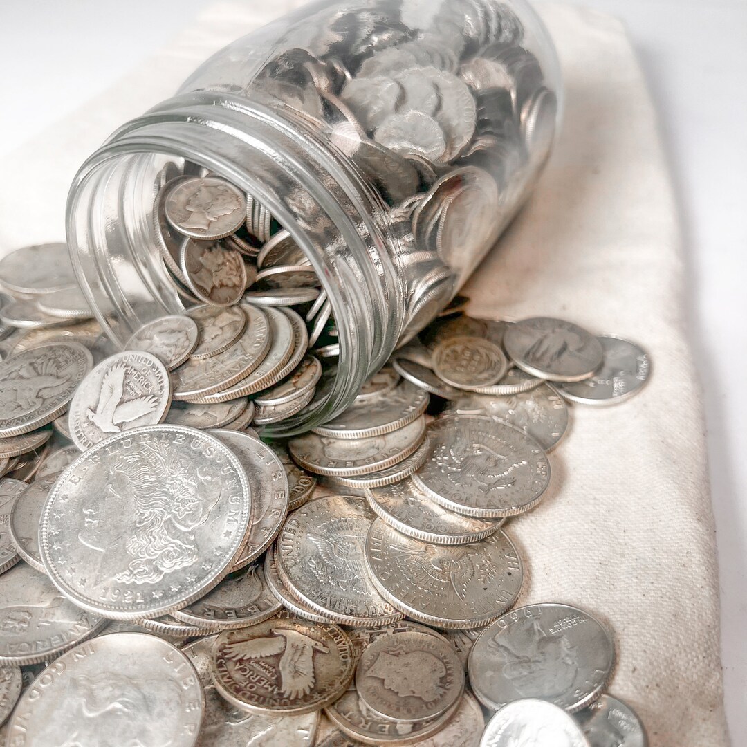 Mason Jar Silver Coin Mixed Lot Vintage U.S. Silver Coins - Etsy