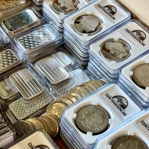 U.S. Silver Bullion - Investor Crate | .999 Silver Rounds + American Eagle Silver Dollars