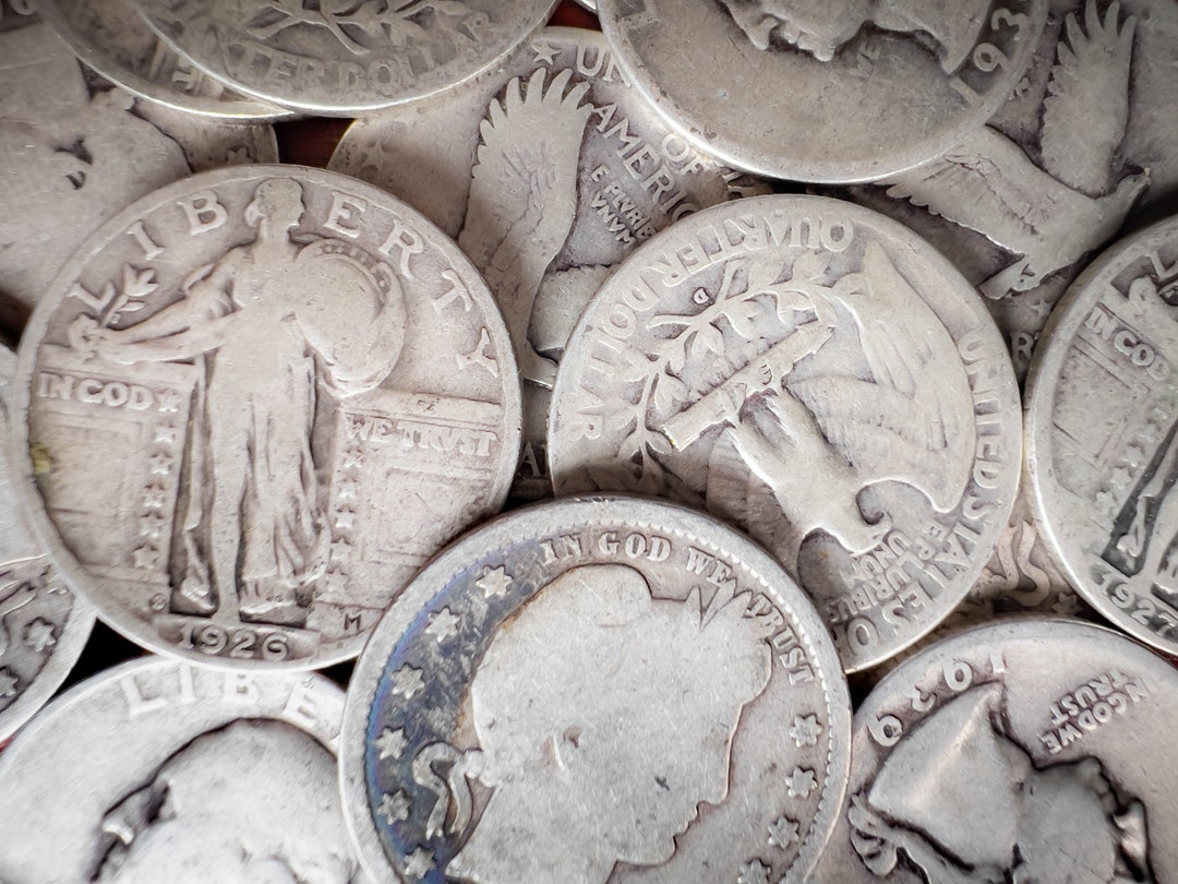 90 Percent Junk Silver Quarters 2 Dollars Face Value Etsy