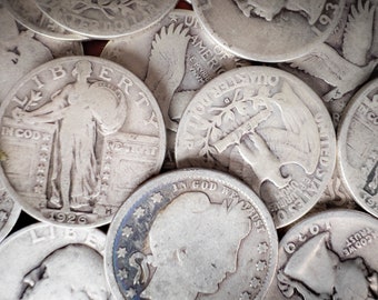 90 Percent Junk Silver Quarters - 2 Dollars Face Value