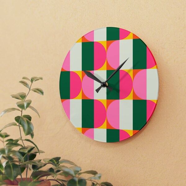 Green 1950s Wall Clock Etsy