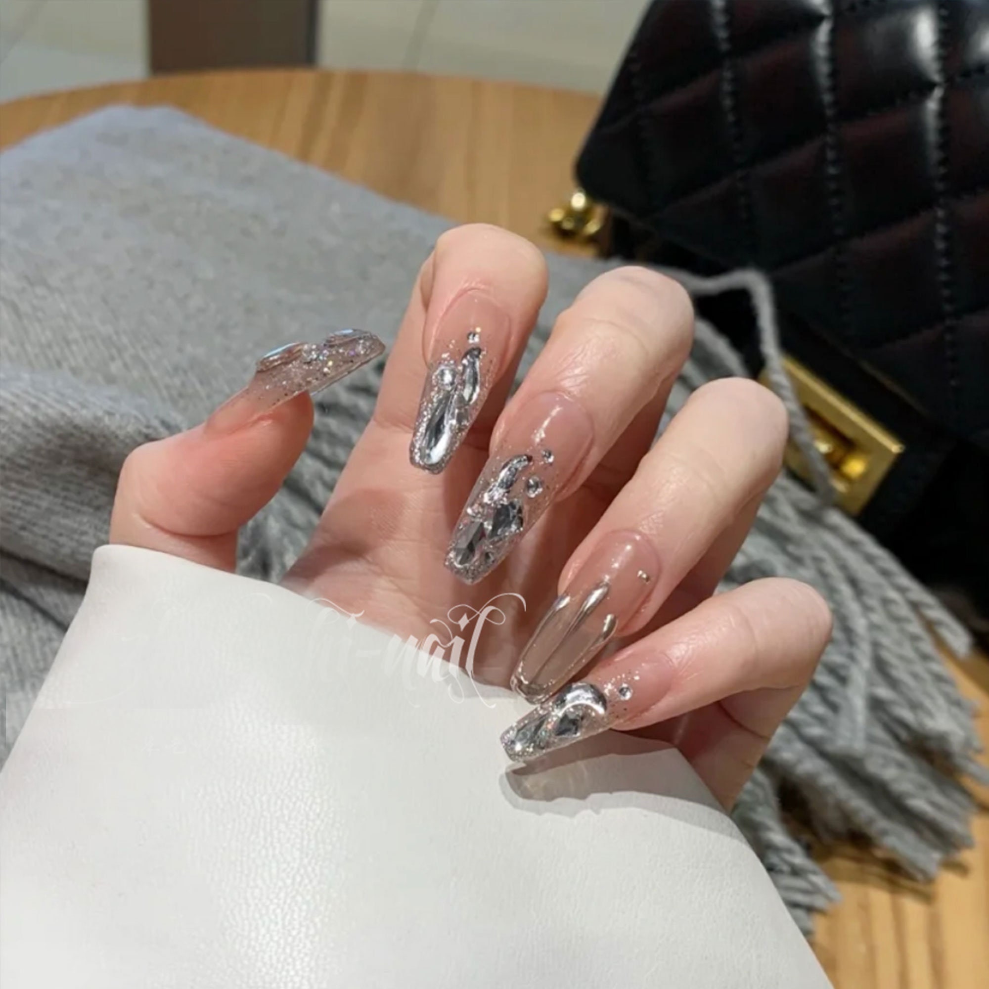 Diamond Fake Nails - Etsy