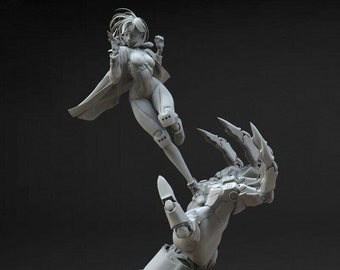 Alita two Figure 3D STL File - 3D Design 3D Printer Alita figure STL