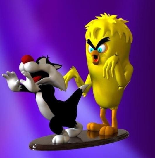 Tweety Monster and Silvester 3D STL File - 3D Design 3D Printer