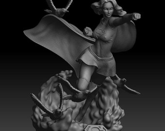 Supergir Washed 3D STL File - 3D Design 3D Printer Supergir Washed STL