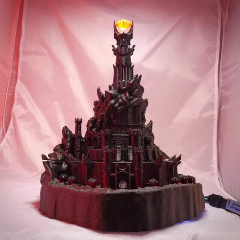 Lord of the Rings Dark Tower STL File Sauron Stl File Figure download 3D Design 3D Printer image 1