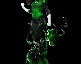 Green Lanter  Jessica Cruz 3D STL File - 3D Design 3D Printer Jessica Cruz STL