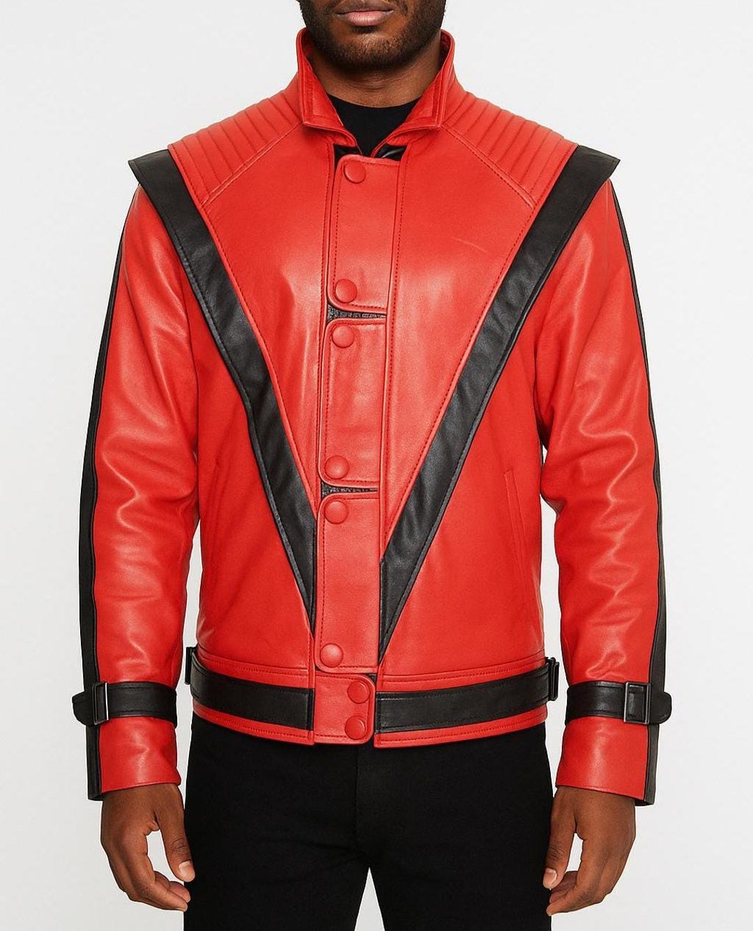 Thriller Style Red Leather Jacket - Michael Jackson Inspired Movie