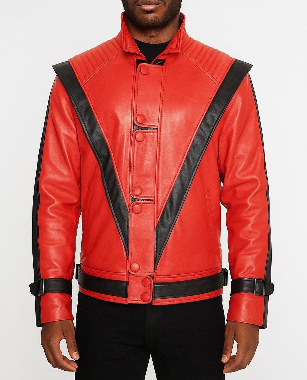 Thriller Style Red Leather Jacket - Michael Jackson Inspired Movie