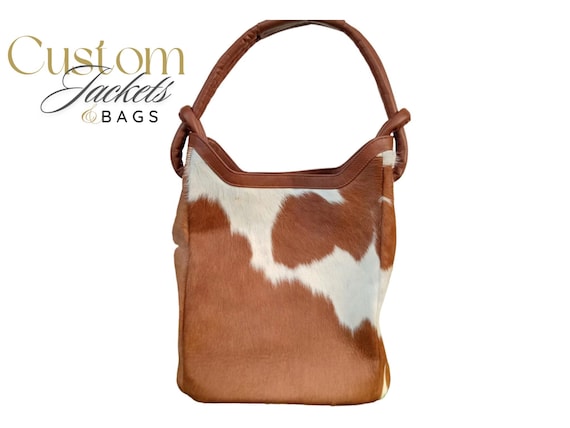 Women's Genuine Cowhide Leather Tote Bag - Top Handle & Adjustable Shoulder Strap Bucket Purse
