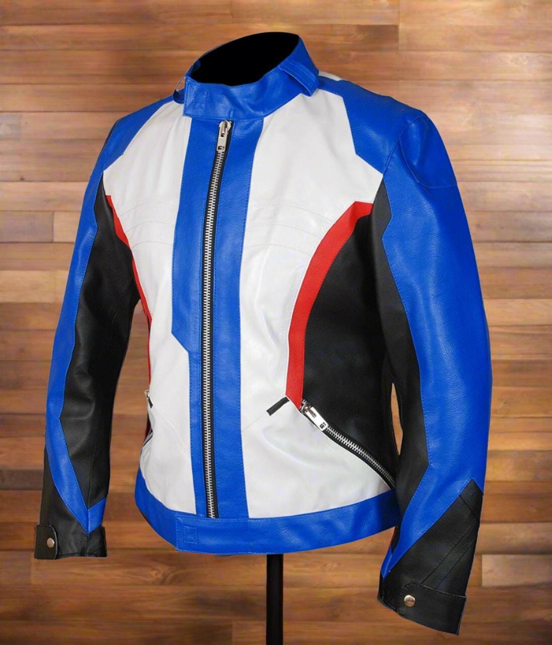 Men's Overwatch Soldier 76 Leather Jacket: Jack Morrison Cosplay