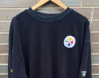 Bluza polarowa z okrągłym dekoltem Pittsburgh Steelers z lat 90. / Bluza vintage / Vintage NFL / Odzież uliczna / Piłka nożna NFL / Piłka nożna lat 90.