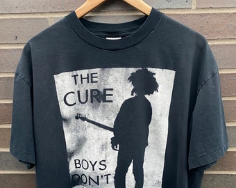 Vintage 80s The Cure “Boys Don’t Cry” Band Shirt / Vintage 90s Punk T-Shirt / Graphic Shirt / Music Promo / Goth Band Tee / Single Stitch