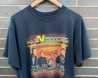 Vintage 2000 NSYNC No Strings Attached Concert Shirt / Vintage Pop T-Shirt / Graphic Tour Shirt / Music Promo Print / Boy Band Tee