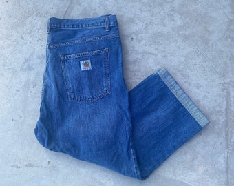 Vintage Y2K Carhartt WIP Jeans Size 38 / Smith Work Pants / 2000s Denim / Wide Leg Jeans / Baggy Denim / Vintage Carhartt