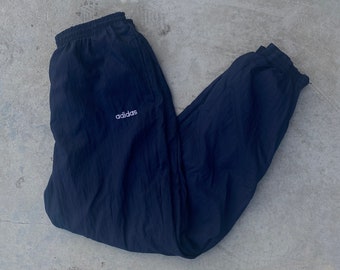 Vintage 90s Adidas Embroidered Track Pants / Adidas Jogger Pants / Streetwear / 90s Track Pants / Trackpants / Parachute Pants
