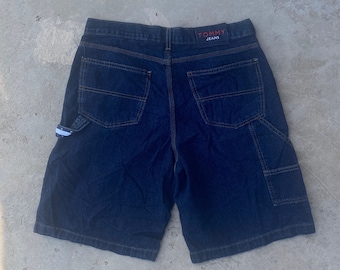 Vintage 90s Tommy Hilfiger Denim Shorts Size 34 / Carpenter Shorts / 1990 Denim / Baggy Jorts  / Cargo Shorts / Vintage Jean Shorts