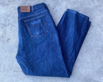 Vintage 80s Levi's 619 Orange Tab Jeans Size 40 x 32 / Made in Canada / 1980s Denim / Blue Wash Jeans / Vintage Levi's Pants