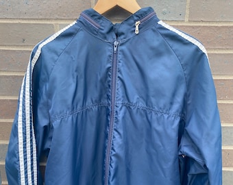 Vintage 90s Adidas Full Zip Windbreaker Jacket / Team Logo / Athletic Spring Summer Sportswear / Streetwear / Athleisure