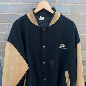 Suede varsity jacket Etsy France