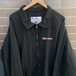 Vintage 90s Champion Sports Windbreaker Jacket / Embroidered / Athletic Spring Summer Sportswear / Streetwear / Athleisure / Full Zip