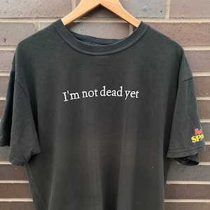 Vintage Y2K Monty Python Spamalot Graphic T-Shirt / Streetwear / Retro Style / Im Not Dead Yet / 2000s Graphic Tee / Movie Vintage image 1