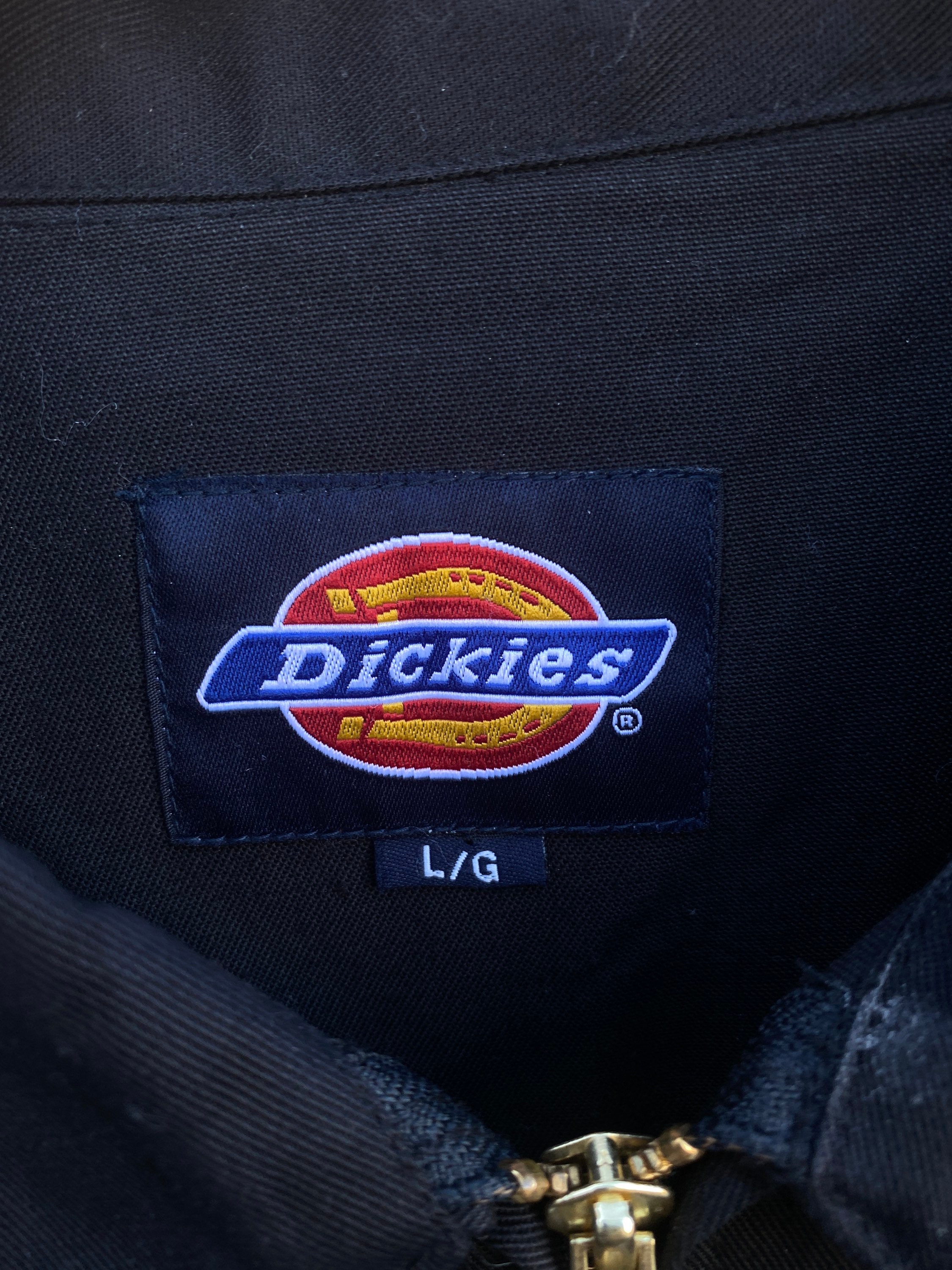 Vintage 90s Dickies Black Work Jacket / Patchwork / Vintage Denim ...