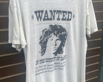 ヴィンテージ 80 年代 ジム・モリソン Wanted in County of Dade T