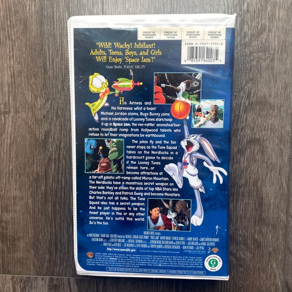 Vintage 1996 Space Jam Movie VHS / Vintage Basketball Movie