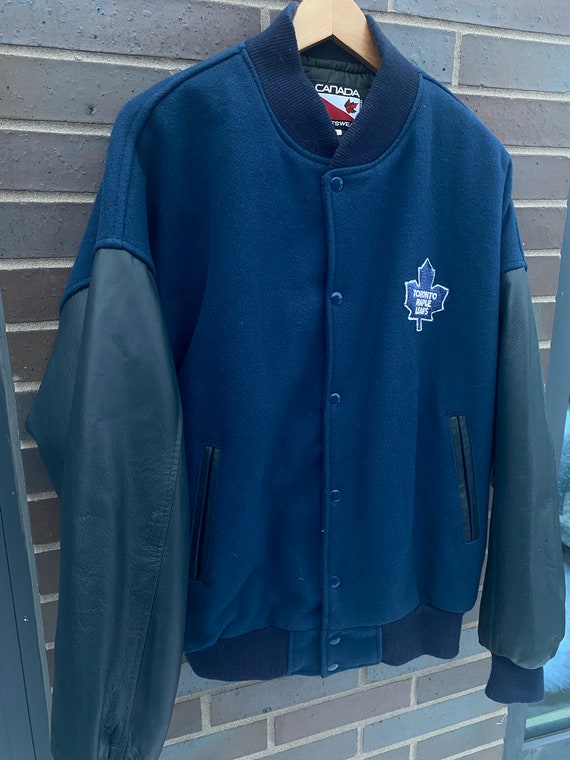 Vintage 90s Toronto Maple Leafs Varsity Jacket / … - image 8