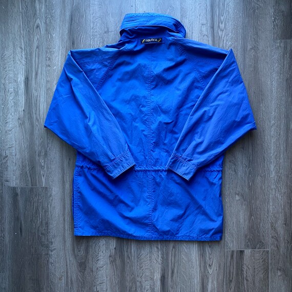 Vintage 90s Nautica Windbreaker Jacket / Blue Yellow Jacket / Rain
