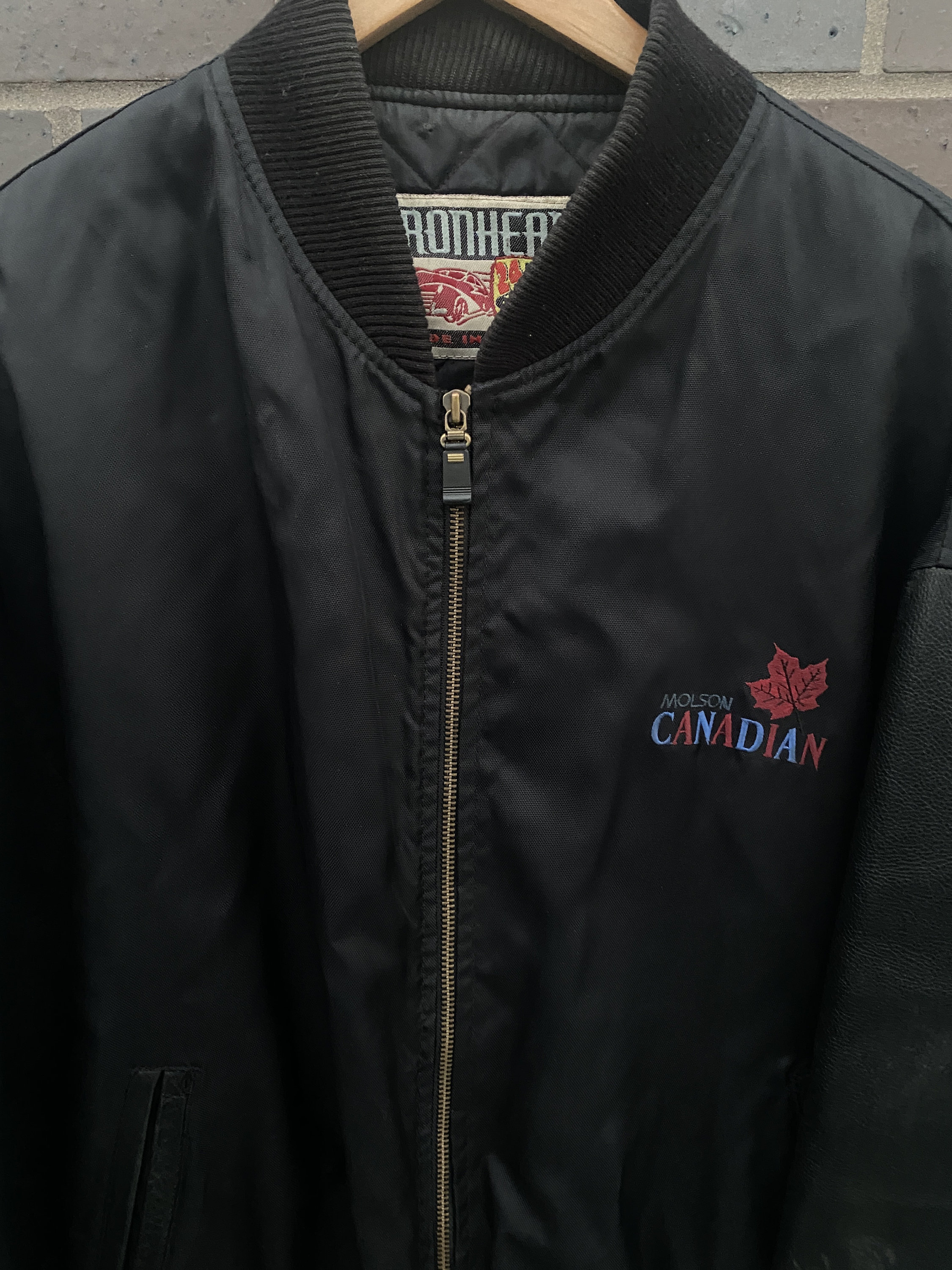 Vintage 90s Molson Canadian Varsity Jacket / Leather Sleeves Coat / Fall  Outerwear / Letterman / Streetwear / Embroidered / Beer / Alcohol - Etsy