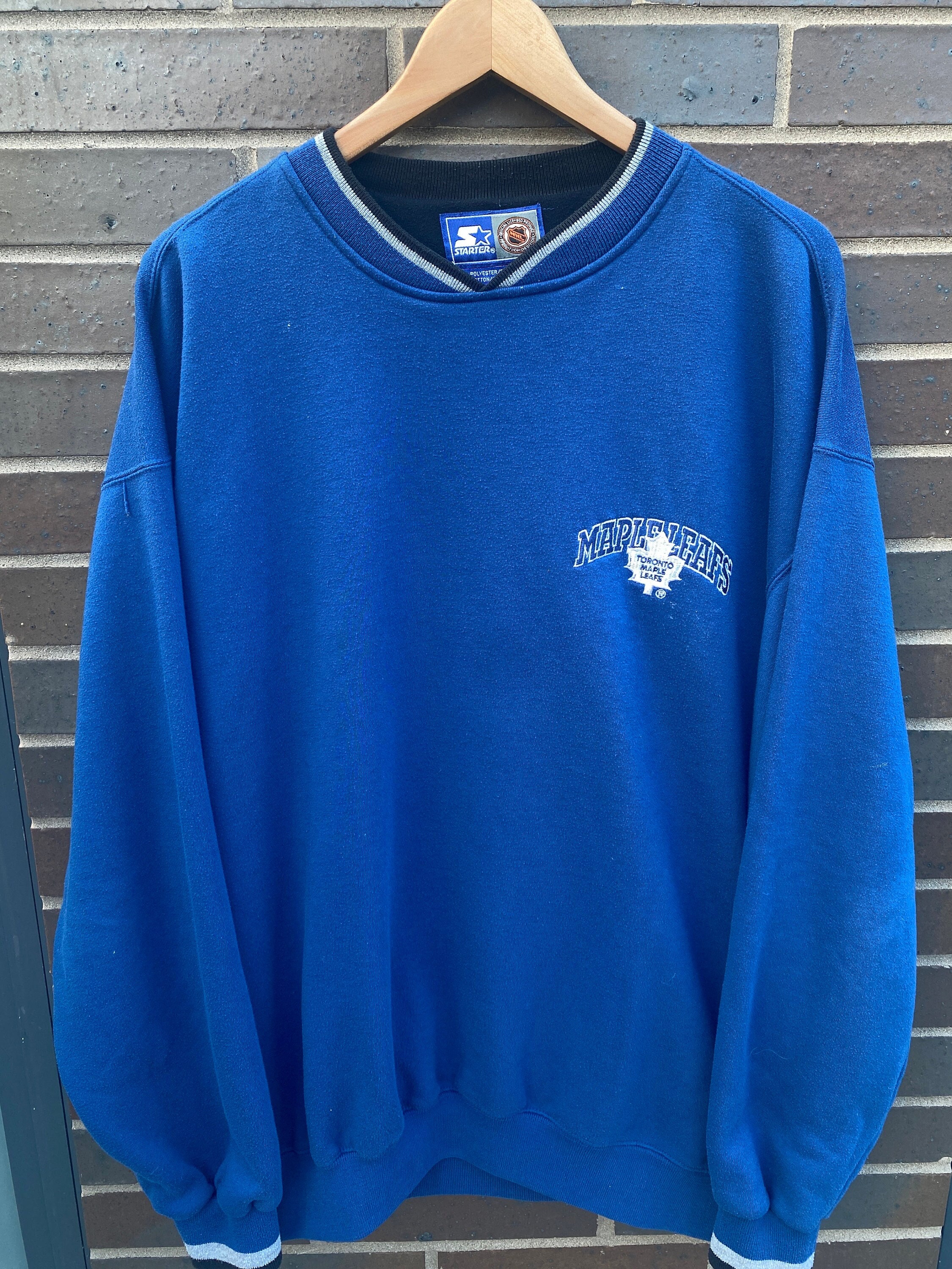 Vintage Kids Blue Sweater NHL Blue Knit Pullover Hoodie 