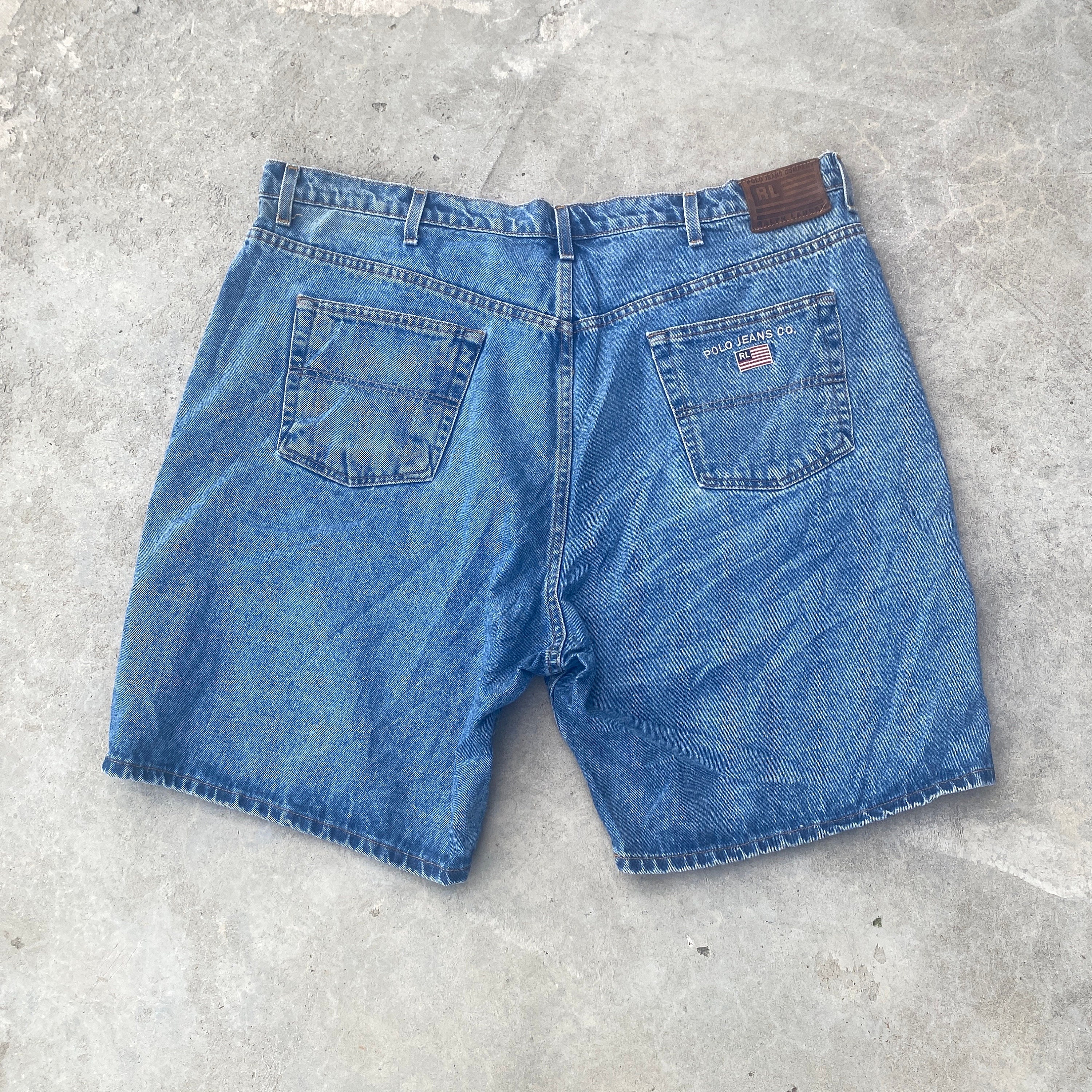 Vintage 90s Polo Ralph Lauren Denim Shorts Size 42 / RL Polo Jeans