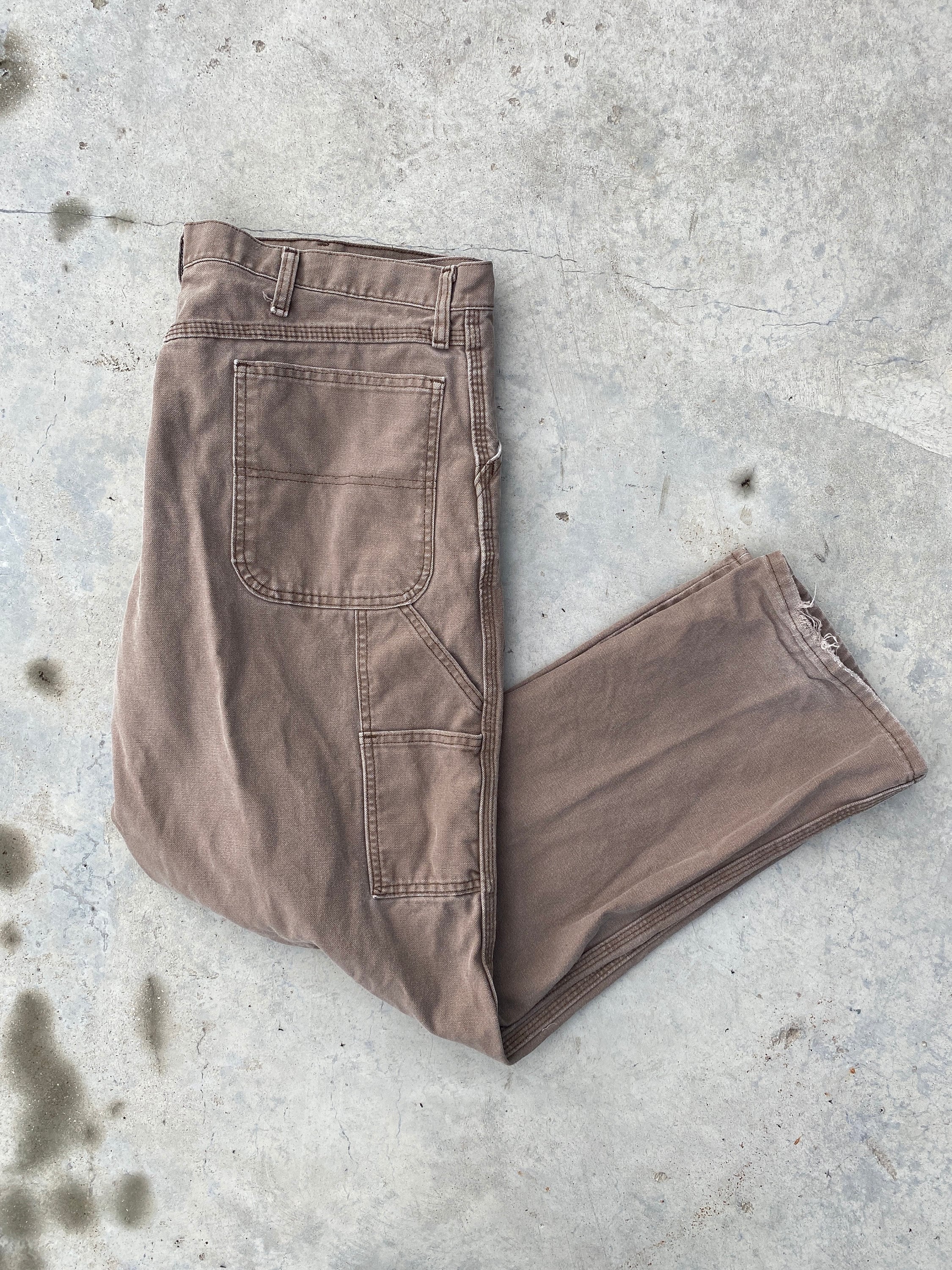 Vintage 90s Rustler Carpenter Pants Size 36 X 32 / Vintage Workwear /  Streetwear / Distressed Pants / Work Pants 